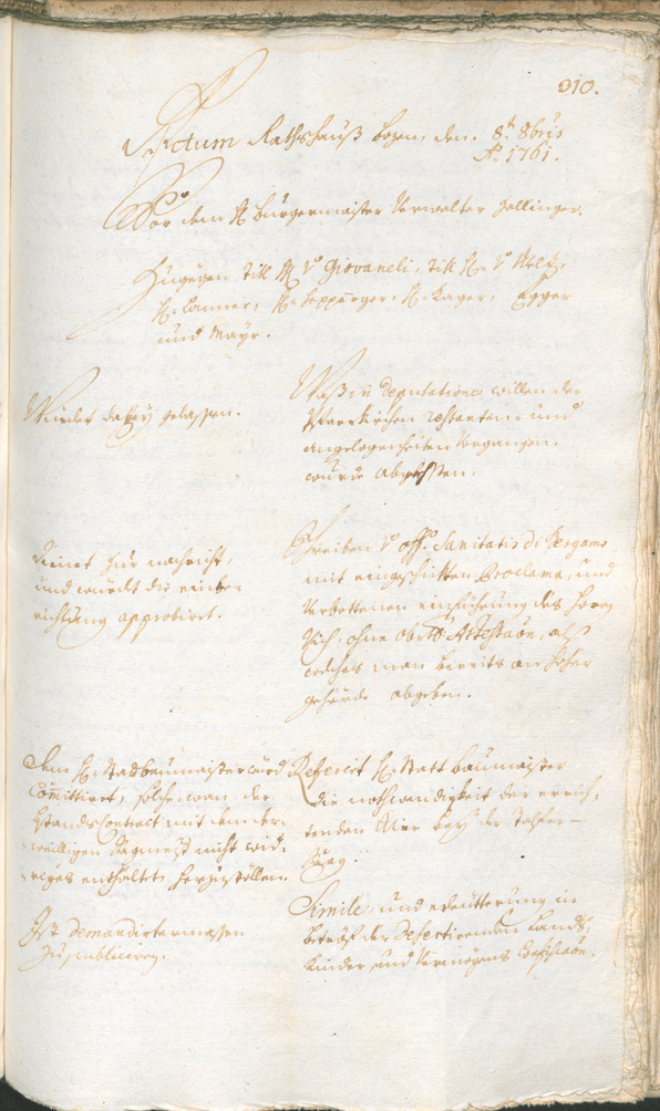 Civic Archives of Bozen-Bolzano - BOhisto Ratsprotokoll 1759/62 