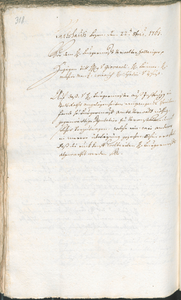 Archivio Storico della Città di Bolzano - BOhisto protocollo consiliare 1759/62 