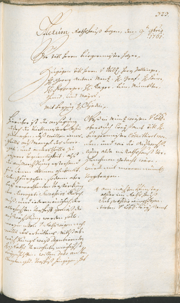 Civic Archives of Bozen-Bolzano - BOhisto Ratsprotokoll 1759/62 