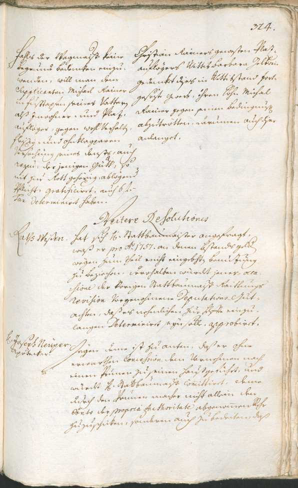 Stadtarchiv Bozen - BOhisto Ratsprotokoll 1759/62 