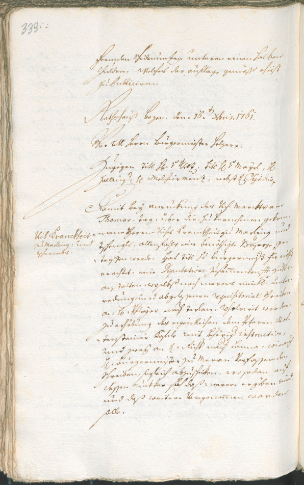 Archivio Storico della Città di Bolzano - BOhisto protocollo consiliare 1759/62 