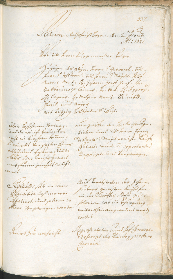 Civic Archives of Bozen-Bolzano - BOhisto Ratsprotokoll 1759/62 