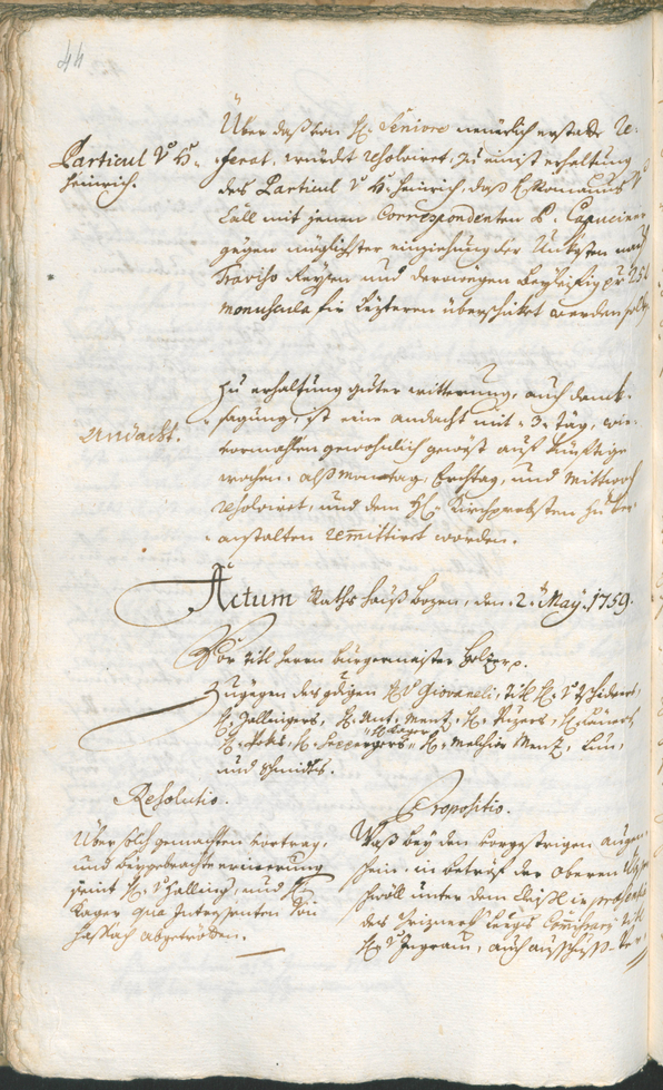 Archivio Storico della Città di Bolzano - BOhisto protocollo consiliare 1759/62 