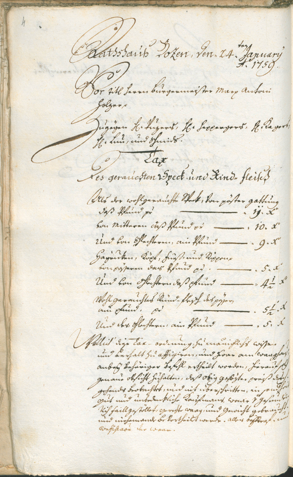 Civic Archives of Bozen-Bolzano - BOhisto Ratsprotokoll 1759/62 