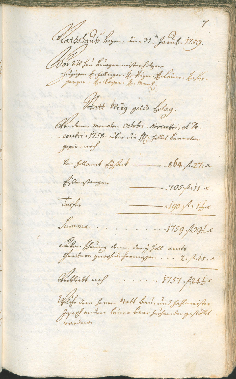 Civic Archives of Bozen-Bolzano - BOhisto Ratsprotokoll 1759/62 