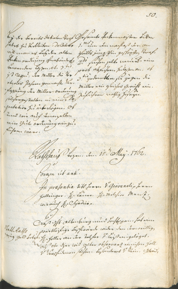 Civic Archives of Bozen-Bolzano - BOhisto Ratsprotokoll 1762/65 