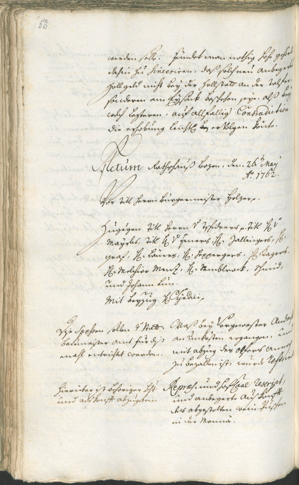 Civic Archives of Bozen-Bolzano - BOhisto Ratsprotokoll 1762/65 