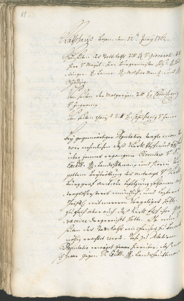 Civic Archives of Bozen-Bolzano - BOhisto Ratsprotokoll 1762/65 