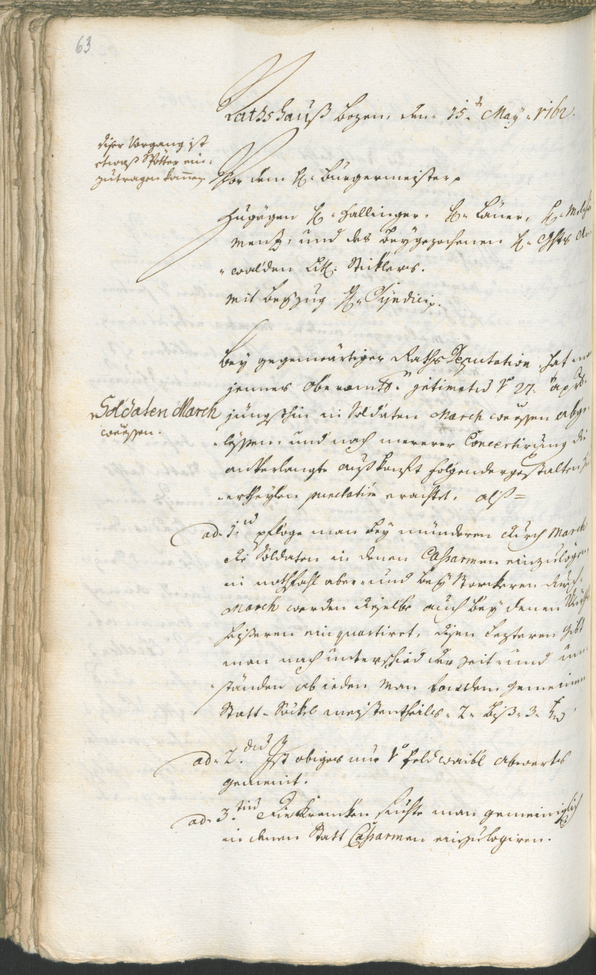 Archivio Storico della Città di Bolzano - BOhisto protocollo consiliare 1762/65 