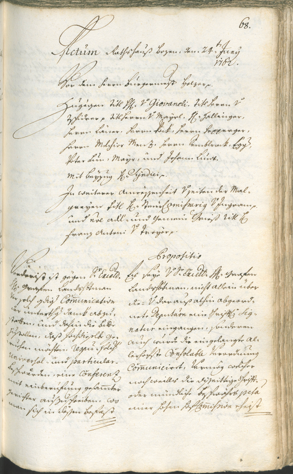 Civic Archives of Bozen-Bolzano - BOhisto Ratsprotokoll 1762/65 