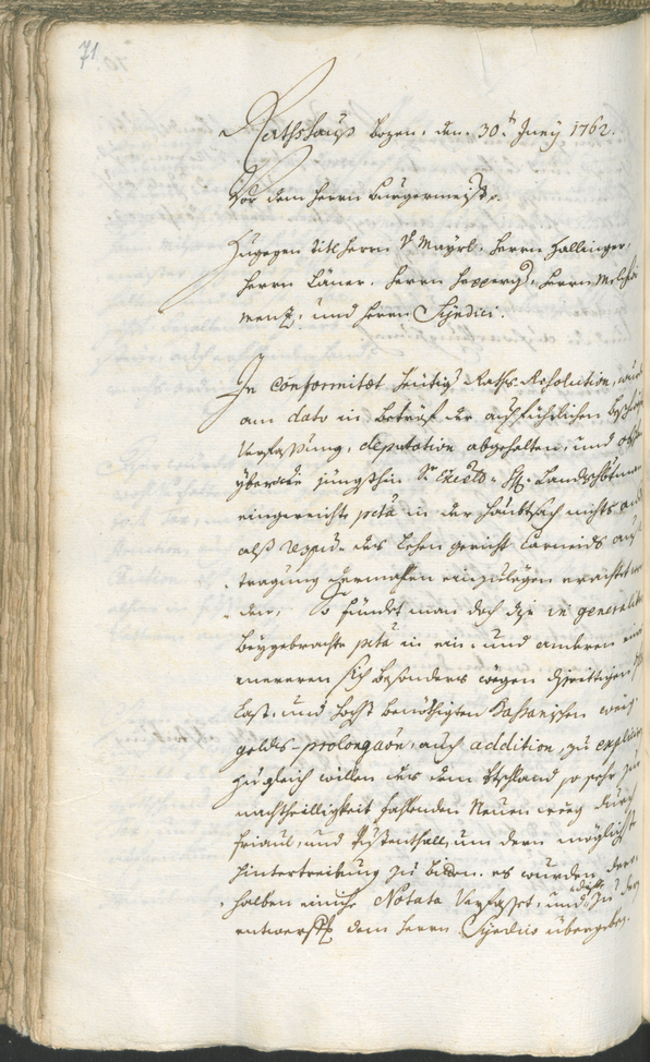 Archivio Storico della Città di Bolzano - BOhisto protocollo consiliare 1762/65 