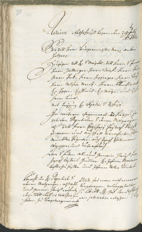 Civic Archives of Bozen-Bolzano - BOhisto Ratsprotokoll 1762/65 