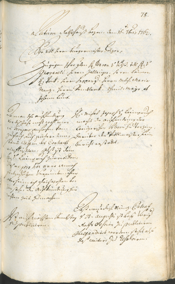 Civic Archives of Bozen-Bolzano - BOhisto Ratsprotokoll 1762/65 