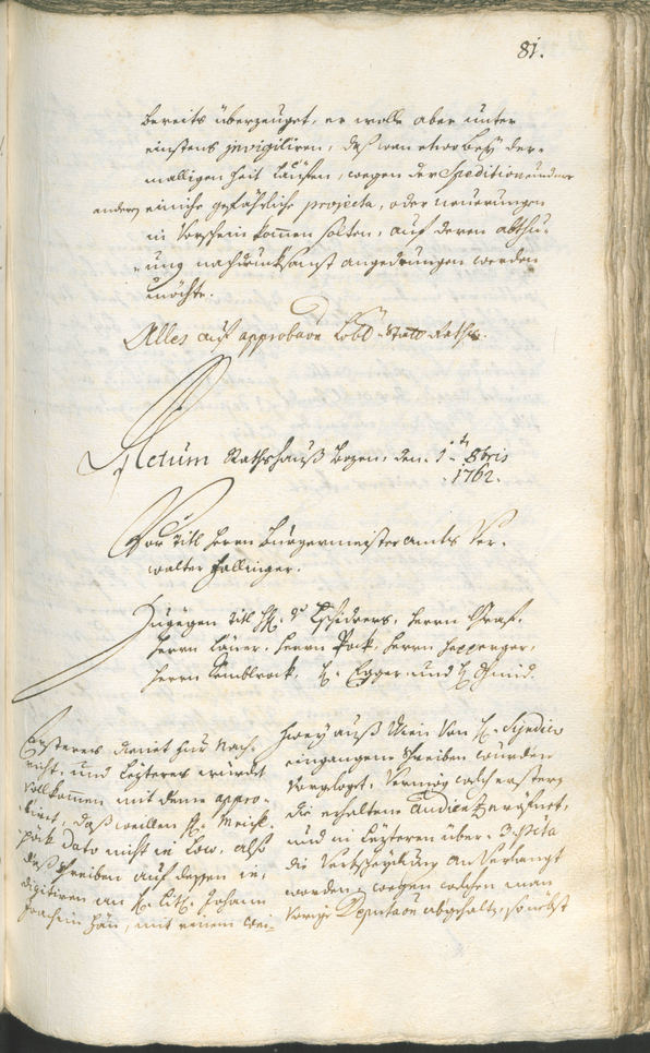 Civic Archives of Bozen-Bolzano - BOhisto Ratsprotokoll 1762/65 