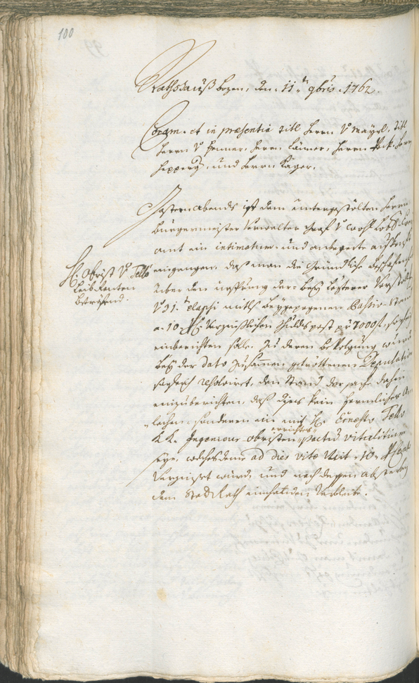 Archivio Storico della Città di Bolzano - BOhisto protocollo consiliare 1762/65 