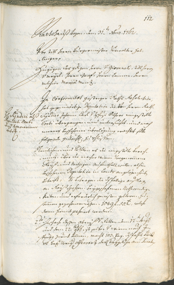 Archivio Storico della Città di Bolzano - BOhisto protocollo consiliare 1762/65 