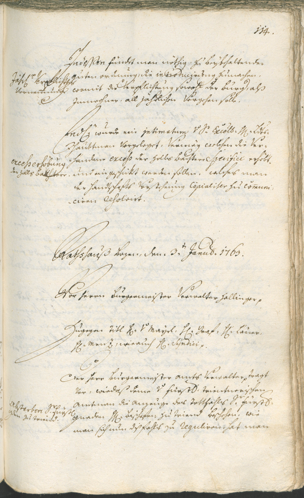 Stadtarchiv Bozen - BOhisto Ratsprotokoll 1762/65 