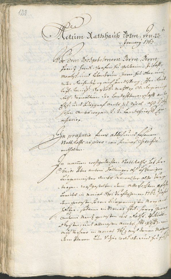 Archivio Storico della Città di Bolzano - BOhisto protocollo consiliare 1762/65 