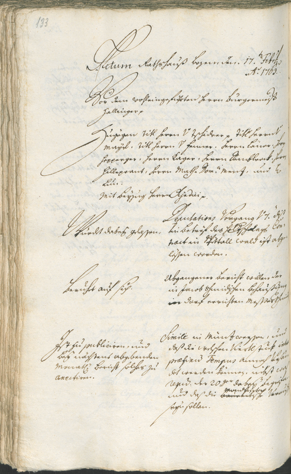 Stadtarchiv Bozen - BOhisto Ratsprotokoll 1762/65 