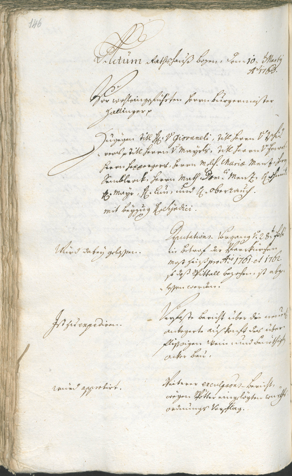 Civic Archives of Bozen-Bolzano - BOhisto Ratsprotokoll 1762/65 