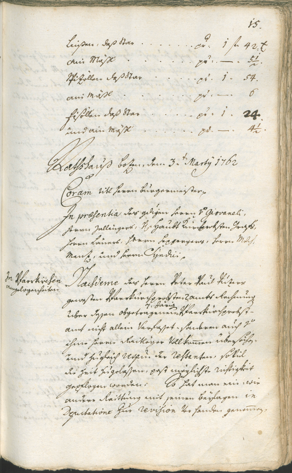 Civic Archives of Bozen-Bolzano - BOhisto Ratsprotokoll 1762/65 