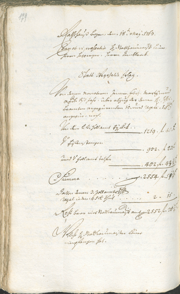 Archivio Storico della Città di Bolzano - BOhisto protocollo consiliare 1762/65 