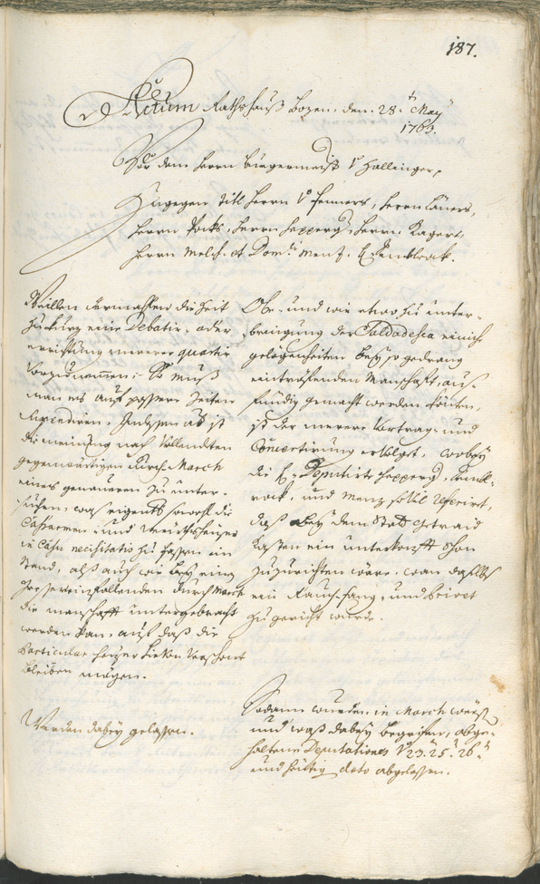 Civic Archives of Bozen-Bolzano - BOhisto Ratsprotokoll 1762/65 