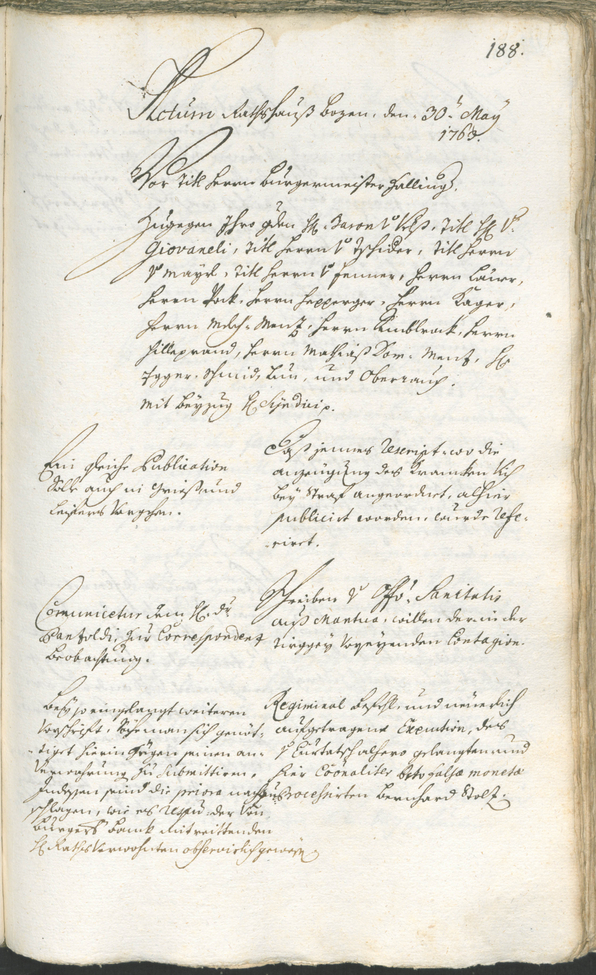 Civic Archives of Bozen-Bolzano - BOhisto Ratsprotokoll 1762/65 