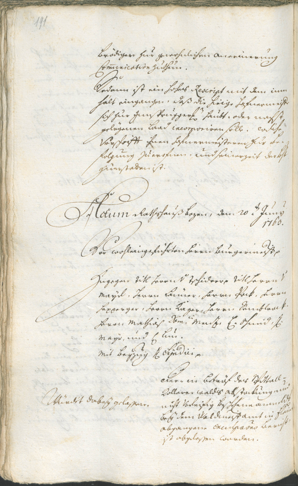 Stadtarchiv Bozen - BOhisto Ratsprotokoll 1762/65 