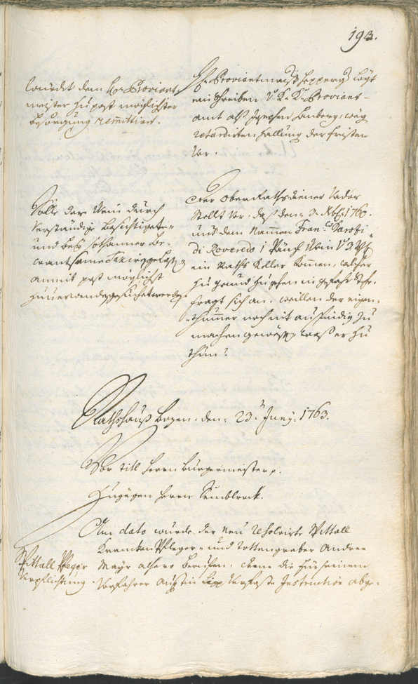 Civic Archives of Bozen-Bolzano - BOhisto Ratsprotokoll 1762/65 