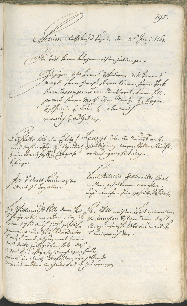 Civic Archives of Bozen-Bolzano - BOhisto Ratsprotokoll 1762/65 