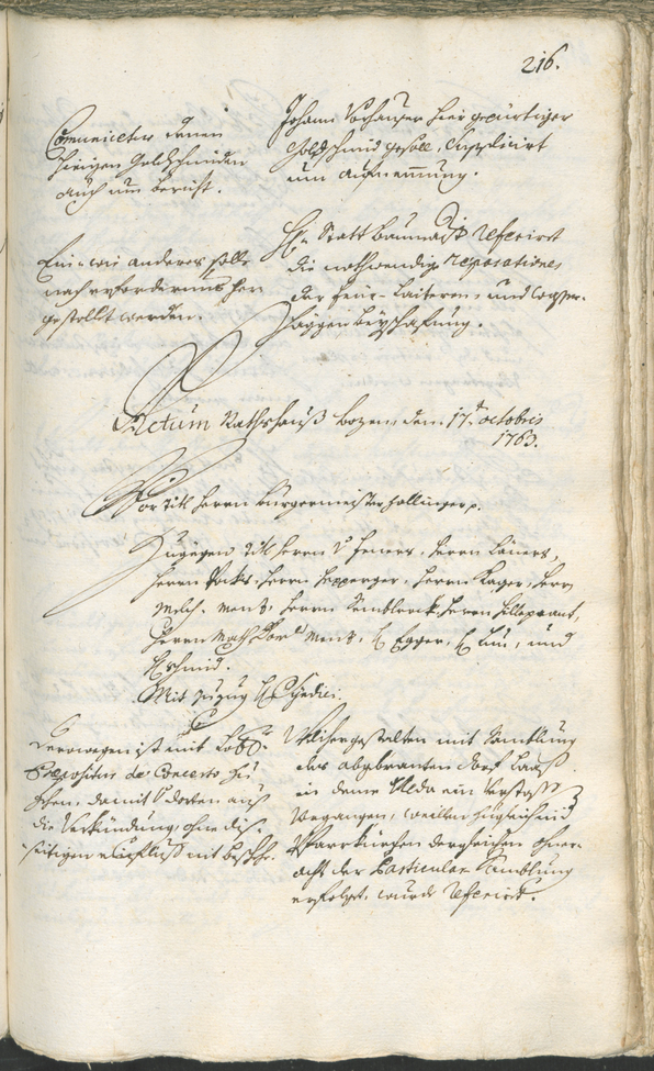 Archivio Storico della Città di Bolzano - BOhisto protocollo consiliare 1762/65 