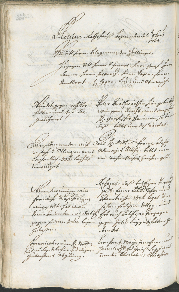 Civic Archives of Bozen-Bolzano - BOhisto Ratsprotokoll 1762/65 