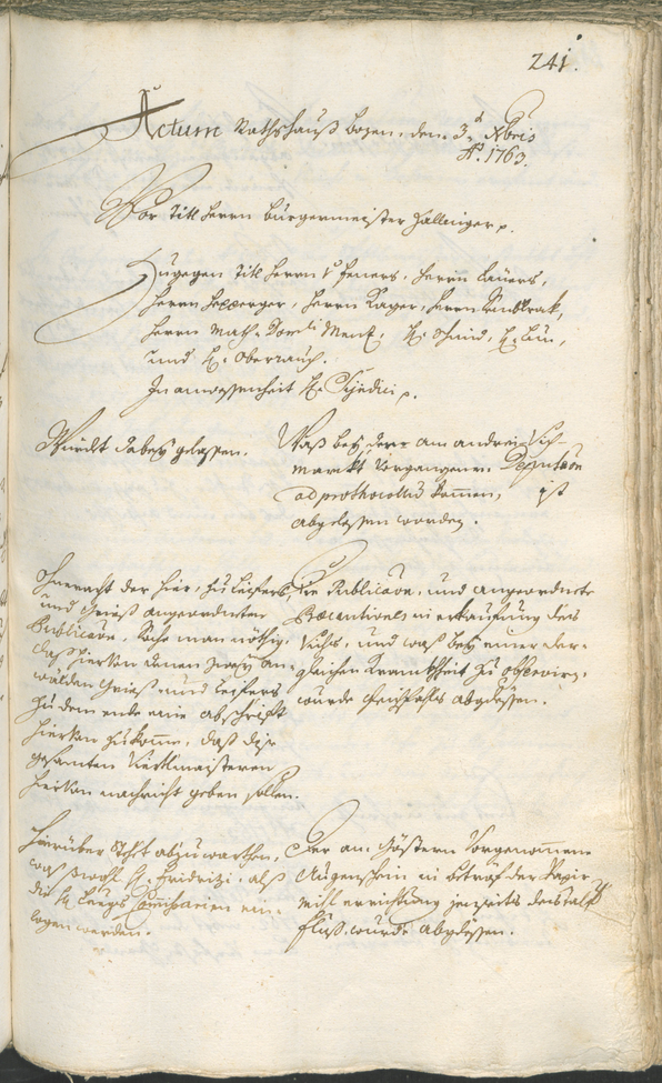 Civic Archives of Bozen-Bolzano - BOhisto Ratsprotokoll 1762/65 