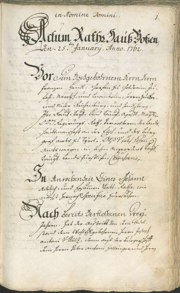 Archivio Storico della Città di Bolzano - BOhisto protocollo consiliare 1762/65 