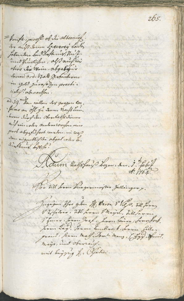 Archivio Storico della Città di Bolzano - BOhisto protocollo consiliare 1762/65 