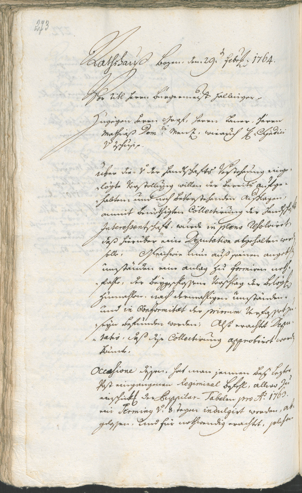 Civic Archives of Bozen-Bolzano - BOhisto Ratsprotokoll 1762/65 