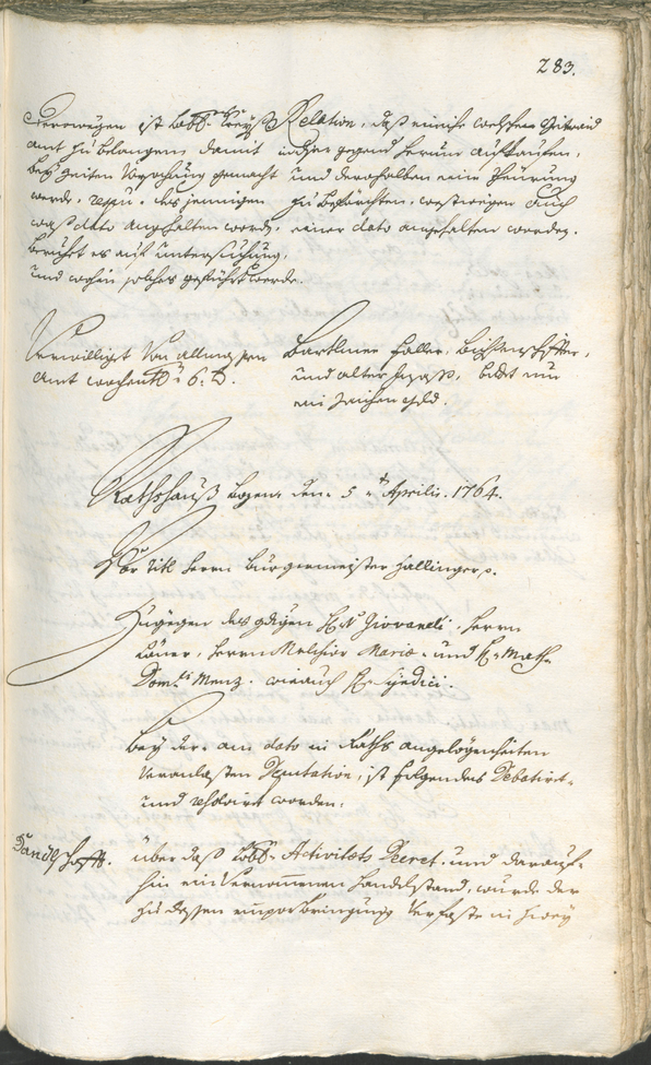 Civic Archives of Bozen-Bolzano - BOhisto Ratsprotokoll 1762/65 