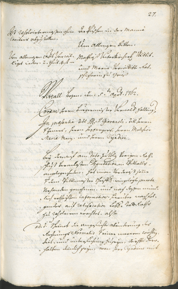 Civic Archives of Bozen-Bolzano - BOhisto Ratsprotokoll 1762/65 