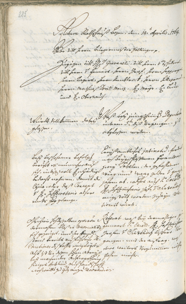 Civic Archives of Bozen-Bolzano - BOhisto Ratsprotokoll 1762/65 