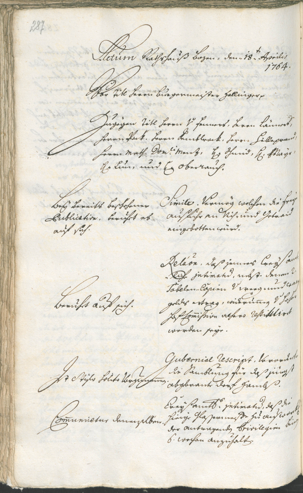 Civic Archives of Bozen-Bolzano - BOhisto Ratsprotokoll 1762/65 