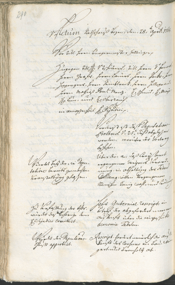 Civic Archives of Bozen-Bolzano - BOhisto Ratsprotokoll 1762/65 