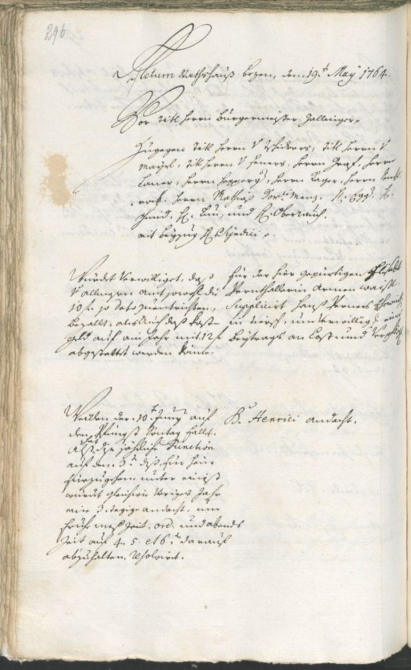 Civic Archives of Bozen-Bolzano - BOhisto Ratsprotokoll 1762/65 