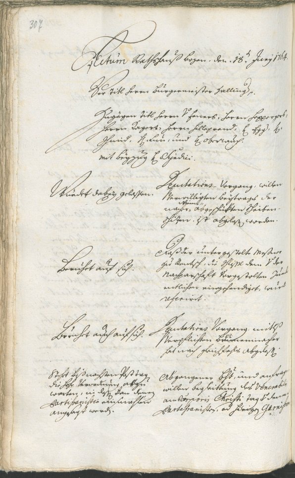 Archivio Storico della Città di Bolzano - BOhisto protocollo consiliare 1762/65 