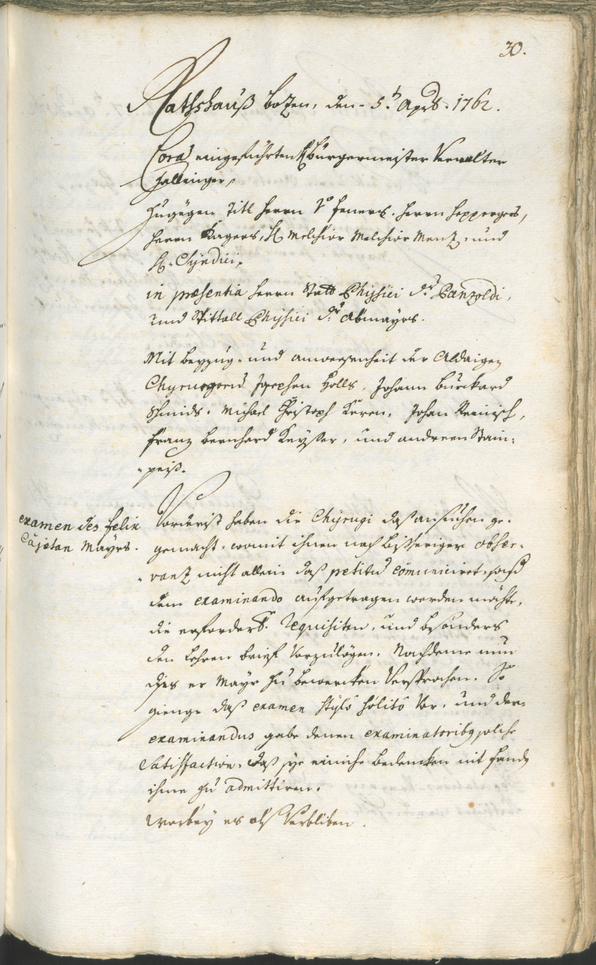 Civic Archives of Bozen-Bolzano - BOhisto Ratsprotokoll 1762/65 