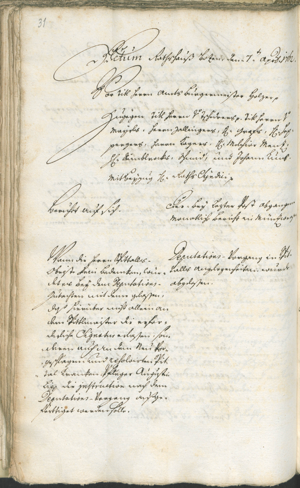 Civic Archives of Bozen-Bolzano - BOhisto Ratsprotokoll 1762/65 