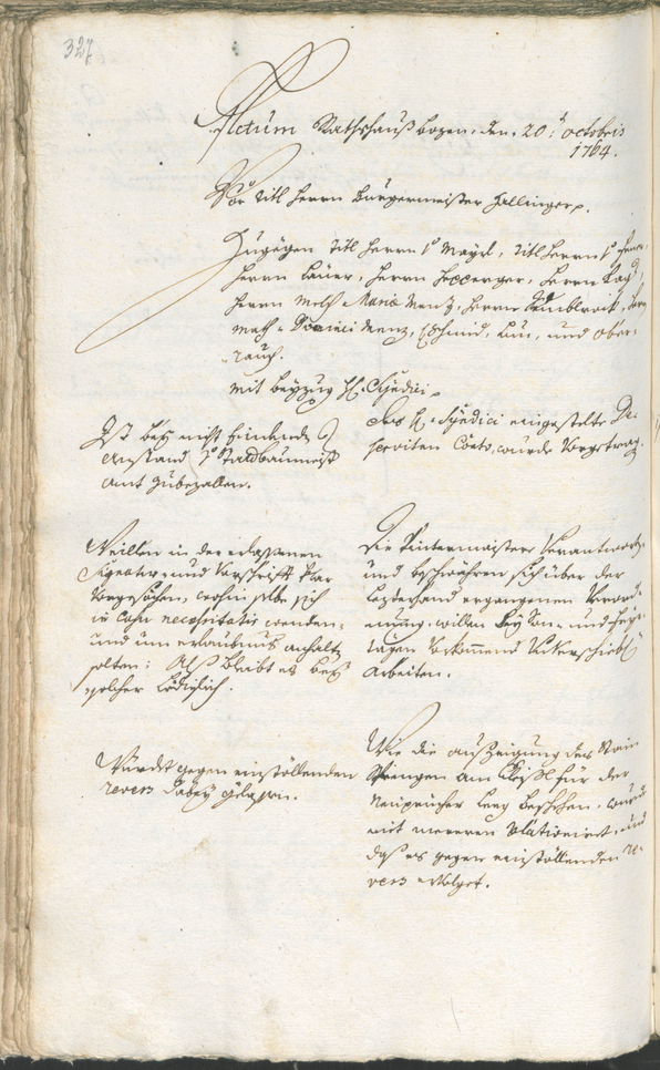 Archivio Storico della Città di Bolzano - BOhisto protocollo consiliare 1762/65 