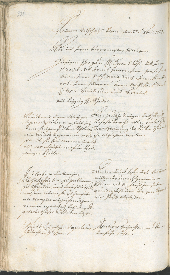 Archivio Storico della Città di Bolzano - BOhisto protocollo consiliare 1762/65 