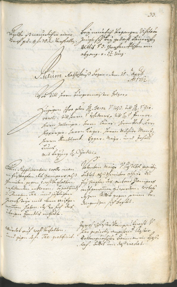 Civic Archives of Bozen-Bolzano - BOhisto Ratsprotokoll 1762/65 