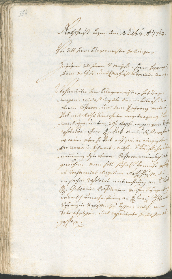 Civic Archives of Bozen-Bolzano - BOhisto Ratsprotokoll 1762/65 